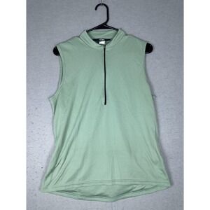 Vintage Bellwether Cycling Jersey Shirt Mens XL Green Sleeveless Zip USA 90s 00s